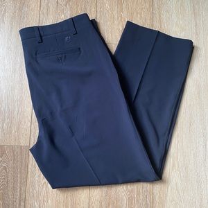 Men’s Footjoy Flat Front Navy Blue Golf Chino Pants Size 38 Waist 32 Inseam